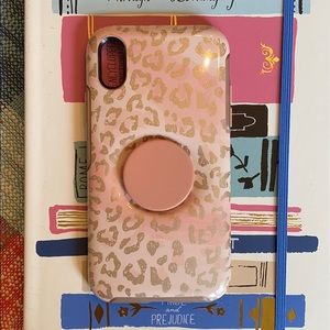 Otterbox pink leopard case for iPhone XR